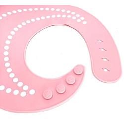 Waterproof Bibs for Toddlers - Silicone Baby Bib ? Easy to Clean Feeding Bib - Soft, Comfortable, and Adjustable - Fits Up to 6 Years Old (Pink Pearl)