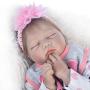 KEIUMI Reborn Baby Dolls Sleeping Girls Lifelike Soft Silicone Babys 22" Handmade Baby Doll Realistic Reborn Babies Cute Doll Gift Set for Ages 3+
