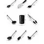 Kitchen Utensil Set - Professional 9 Piece Black Kitchen Utensils - Nonstick Silicone And Heat Resistant Kitchenware.