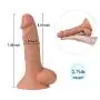 Sex Toys Realistic 7.67 Inch Realistic Ultra-Soft Silicone Dildo Lifelike Vein Superior Penis Dual Layer Liquid Silicone Penis with Suction Cup Adult Sex Massage Masturbation Toys for Women 366G Anal