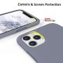 SURPHY Silicone Case Compatible with iPhone 11 Pro Case 5.8 inch, Liquid Silicone Full Body Thickening Design Phone Case (with Microfiber Lining) for iPhone 11 Pro 5.8 2019, Lavender Gray