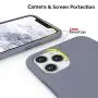 SURPHY Silicone Case Compatible with iPhone 11 Pro Case 5.8 inch, Liquid Silicone Full Body Thickening Design Phone Case (with Microfiber Lining) for iPhone 11 Pro 5.8 2019, Lavender Gray