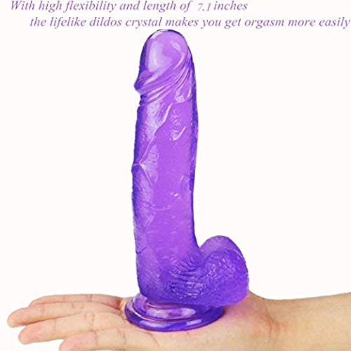 7 inch Crystal Pen?s Adult Flexible Silicone Hands-Free Massage Toys