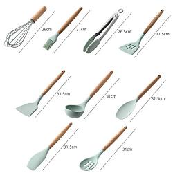 9-Piece Kitchenware Set Non-Stick Pan Silicone Spatula Kitchenware Home Kitchen Cooking Cooking Set, Kitchenware