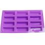 KALAIEN 12 Cell Sponge Finger Silicone Mould Cake Bar Bakeware Mold Baking Tray