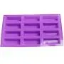 KALAIEN 12 Cell Sponge Finger Silicone Mould Cake Bar Bakeware Mold Baking Tray