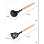 JunbosiKitchenware Silicone Kitchenware 9 Piece Set Kitchen Nonstick Cookware Shovel Kitchen Tool Shovel Spoon Kitchenware Set