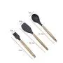 Kitchenware Utensils Set 9 Piece Premium Silicone Wooden handle Heat Resistant Non-Stick Cooking Professional Tools Black