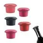 Silicone Wine Stoppers Kitchenware Bottle Caps,5 PCS of Silicone Wine Reusable Caps Stoppers for Wine and Beer Glass Bottles