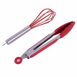 tianxiangjiaju 10 Pcs Silicone Kitchenware Set Kitchenware Set Kitchen Cooking Tools Red