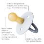 BIBS BPA-Free Natural Rubber Baby Pacifier | Made in Denmark (Iron/Sand, 0-6 Months) 2-Pack