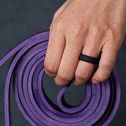 ThunderFit Silicone Rings, 7 Rings / 1 Ring Wedding Bands for Women - 5.5 mm Wide - 2mm Thick