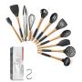 Silicone 11 Pieces Color Kitchen With Non-Slip Non-Stick Silicone Kitchenware Set Turner, Spatula, Ladle, Clamp, Gift 11 Hooks, 11-piece set