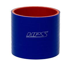 HPS HTSC-125-L6-BLUE Silicone High Temperature 4-ply Reinforced Straight Coupler Hose, 80 PSI Maximum Pressure, 6" Length, 1.25" ID, Blue