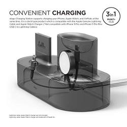 elago 3 in 1 Charging Hub [Black] for Apple Watch Series 5/4/3/2/1, Apple AirPods 2/1, iPhone 11 Pro Max/11 Pro/11/Max/Xs/XS Max/XR/X and All iPhone Models [Original Cables Required-NOT Included]