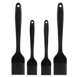 Topsome Basting Brushes Silicone Food Grade Baking Pastry Brush Set Sauce Oil Butter Marinades Spread Heat Resistant BBQ Grill Brushes Kitchen Cooking Tools Dishwasher Safe(4 Pack)