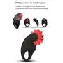 Repeated Charge Full Silicone Vibrating Cock Ring with 12 Pieces of Soft Tongue - Waterproof Rechargeable Penis Ring Vibrator-1500 r / min - Sex Toy for Male/Female or Couples