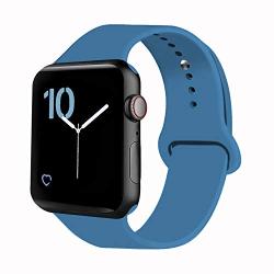 VATI Sport Band Compatible for Apple Watch Band 38mm 40mm 42mm 44mm, Soft Silicone Sport Strap Replacement Bands Compatible with 2019 Series 5 iWatch Apple Watch Series 4/3/2/1, Sport, Nike+, Edition