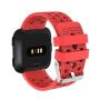 Alonea Fitbit Versa Watch Band, Soft Silicone Replacement Sport Perforated Band Strap For Fitbit Versa (Large Watermelon Red ??)
