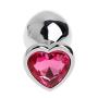 Meimei367 Heart Shaped Stainless Steel Jeweled Sexy Stimulation Toys For Adult 1 PC