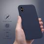 for iPhone X Case, OTOFLY [Silky and Soft Touch Series] Premium Soft Silicone Rubber Full-Body Protective Bumper Case Compatible with Apple iPhone X(ONLY) - Midnight Blue