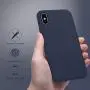 for iPhone X Case, OTOFLY [Silky and Soft Touch Series] Premium Soft Silicone Rubber Full-Body Protective Bumper Case Compatible with Apple iPhone X(ONLY) - Midnight Blue