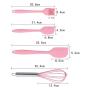 Carriemeow Silicone Kitchenware For 6 Piece Baking Kit Pink Shovel Scraper Egg Beater Creative Kitchen Utensils (Size : 6-piece)