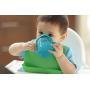 Tommee Tippee Easi-Roll Up Bib, BPA-free Crumb & Drip Catcher - Blue & Green, 2 Count