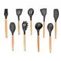 Wooden Handle Silicone Kitchenware Set 9 Piece Set Non-stick Cooking Shovel Spoon Kitchen utensils Spoon