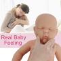 Vollence 18 inch Sleeping Full Body Silicone Baby Dolls,Not Vinyl Material Dolls,Eye Closed Realistic Newborn Real Baby Dolls That Look Real, Soft Handmade Silicone Lifelike Baby Doll - Boy
