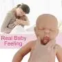 Vollence 18 inch Sleeping Full Body Silicone Baby Dolls,Not Vinyl Material Dolls,Eye Closed Realistic Newborn Real Baby Dolls That Look Real, Soft Handmade Silicone Lifelike Baby Doll - Boy