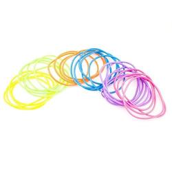 Adorox 144 Bracelets Neon Jelly Bracelets Rainbow Colors Party Favors Birthday Gifts Prizes Assorted (Assorted (144 Bracelets))