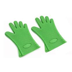 Vakiko Non Slip Kitchen Mitts, Silicone Waterproof Novelty Kitchenware Microwave Gloves Grip and Convenient Hanging Loop (2 Pcs)