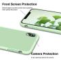 Vooii iPhone Xs Case, iPhone X Case, Soft Liquid Silicone Slim Rubber Full Body Protective iPhone Xs/X Case Cover (with Soft Microfiber Lining) Design for iPhone X iPhone Xs - Matcha