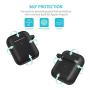 Syncwire AirPods Case, AirPods Protective Cover [Front LED Visible] Durable Silicone Skin Case with Keychain [Waterproof and Shockproof] for Apple AirPods 1 & 2 [Supports Wireless Charging] - Black