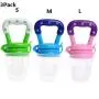 Baby Fruit Feeder Pacifier 3Pack-Fresh Food Feeder-Silicone Nipple Teething Toy-Silicone Pouches for Toddlers & Kids