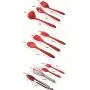kitchen utensils-10-piece non-stick silicone kitchenware set kitchen tools baking utensils (red)