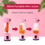 Portable Blender Electric Mixer Food Processor Usb Juicer Mini Blenders Small Food Smoothie Maker Bottle Mix Fruit Blade Jam,Purple 6 Blade