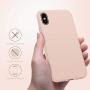 OTOFLY iPhone Xs Case/iPhone X Case,Ultra Slim Fit iPhone Case Liquid Silicone Gel Cover with Full Body Protection Anti-Scratch Shockproof Case Compatible with iPhone X/XS, Pink [Upgraded Version]
