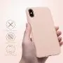 OTOFLY iPhone Xs Case/iPhone X Case,Ultra Slim Fit iPhone Case Liquid Silicone Gel Cover with Full Body Protection Anti-Scratch Shockproof Case Compatible with iPhone X/XS, Pink [Upgraded Version]