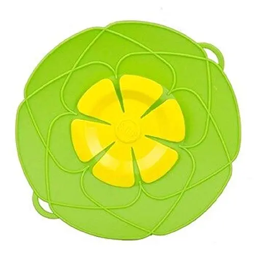 1PC Kitchenware 28CM Silicone lid Spill Stopper Cover For Pot Pan Kitchen Accessories Cooking Tools Flower Cookware