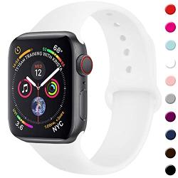 TIMTU Sport Band Compatible with Apple Watch Band 40mm 38mm 42mm 44mm, Soft Silicone Strap Replacement for Apple Watch Series 5 4 3 2 1 for Women/Men
