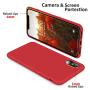 SURPHY Silicone Case for iPhone X iPhone Xs Case, Thicken Liquid Silicone Shockproof Protective Case Cover (Full Body Thick Case with Microfiber Lining) Compatible with iPhone X XS 5.8, Red