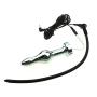 Electric Shock Torture Set, Electric Shock Penis Plug, Silicone Urethral Dilator and Anal Plug Stainless Steel, Electric Stimulation Masturbator Butt Plug, SM Sex Toys for Women Men Couples