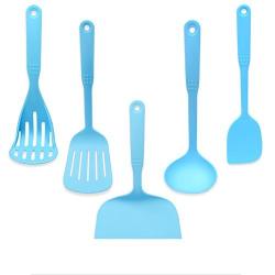 5-set Nylon Kitchenware Creative Insulating Silicone Cookware Cooking Utensil Set Serving Spoons