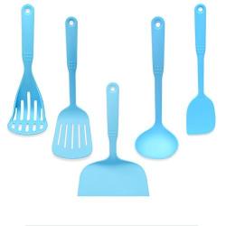 5-set Nylon Kitchenware Creative Insulating Silicone Cookware Cooking Utensil Set Serving Spoons