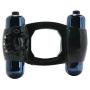 Black Stretch Dual Motor Double Bullet Enhancer Ring Couple Toys