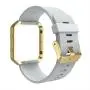 Simpeak for Fitbit Blaze Bands with Frame, Silicone Replacement Band Strap with Frame Case for Fit bit Blaze Smart Fitness Watch, Small/Large