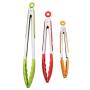 Jdeepued Silicone kitchenware 3-Piece Heavy Duty Non-Stick Stainless Steel Silicone BBQ and Kitchen Silicone Kitchen Utensils (Color : Multi-Colored, Size : 3 Piece Set)