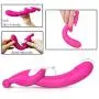 FUNRIDER Handheld Wireless Massager - Waterproof USB Charging Multi-Functional Massage Mode- Whisper Quiet -Soft Silicone Personal Massager-Pink